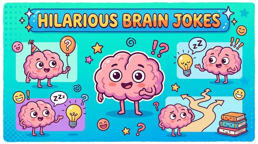Hilarious Brain Jokes + Jokes Generator (2026)