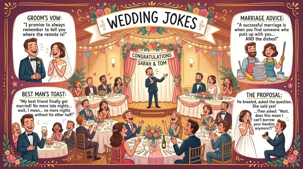 Hilarious Wedding Jokes Generator